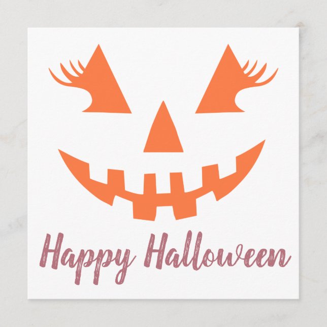 Programa Personalizado Girly Jack O Lantern Pumpkin Hallowe (Anverso)
