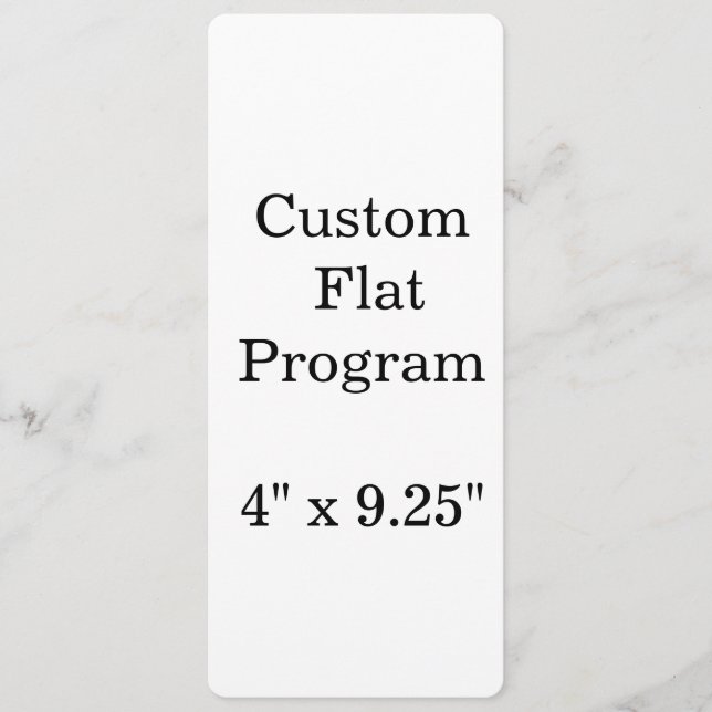 Programa personalizar simple personalizado 4" x 9,25" redon (Anverso)