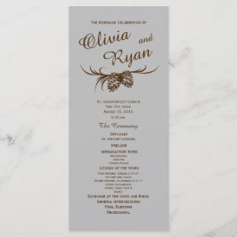 Programa Pine Cones Plata Rústica y Marrón