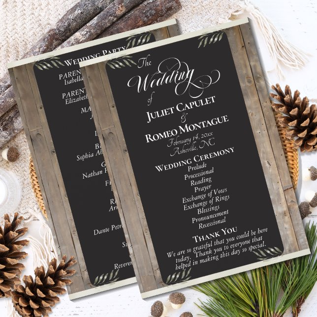 Programa Pizarra en Madera - Boda Crema (Subido por el creador)