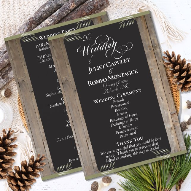 Programa Pizarra en Madera - Boda Salvia (Subido por el creador)