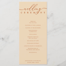 Programa Plan de Ceremonia Boda de Terracotta