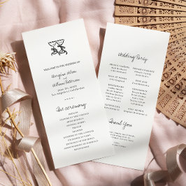 Programa plano Boda de mano moderna