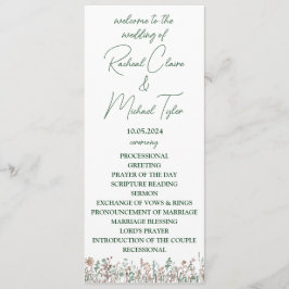 Programa plano de Boda de flores