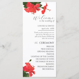 Programa plano de Boda de flores de Hibiscus