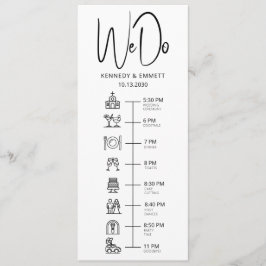 Programa Plano de Cronología de Boda de Iglesia 'W