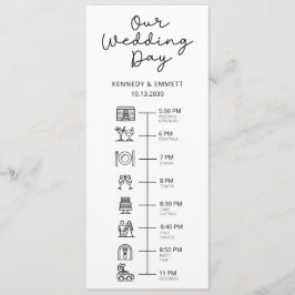 Programa Plano de Cronología del Día de la Boda