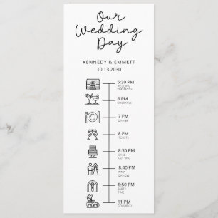 Programa Plano de Cronología del Día de la Boda