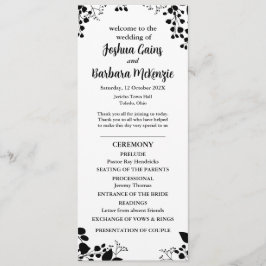 Programa plano negro sobre blanco