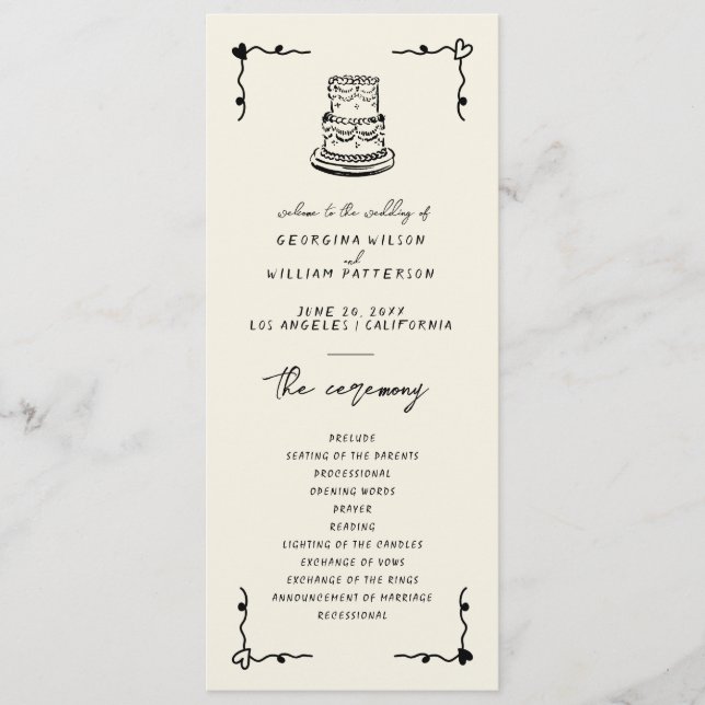 Programa plano retro manuscrito (Anverso)