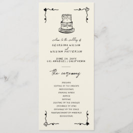 Programa plano retro manuscrito