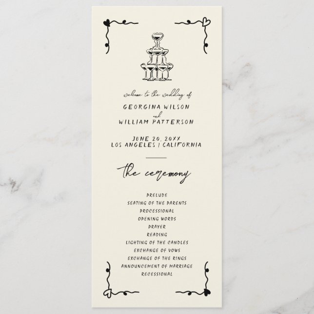 Programa plano retro manuscrito (Anverso)