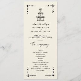 Programa plano retro manuscrito