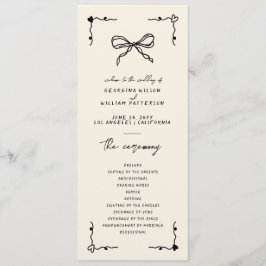 Programa plano retro manuscrito