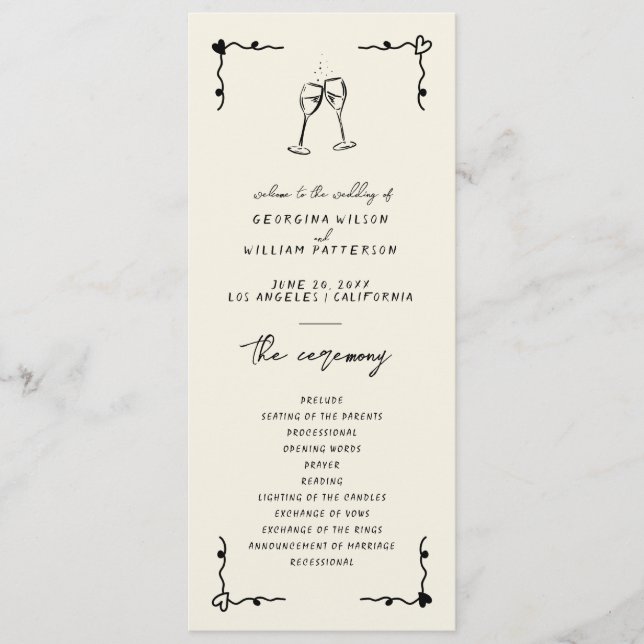 Programa plano retro manuscrito (Anverso)