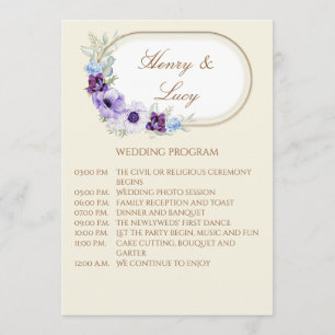 Programa planoLilac and Violet Floral Cream Garden