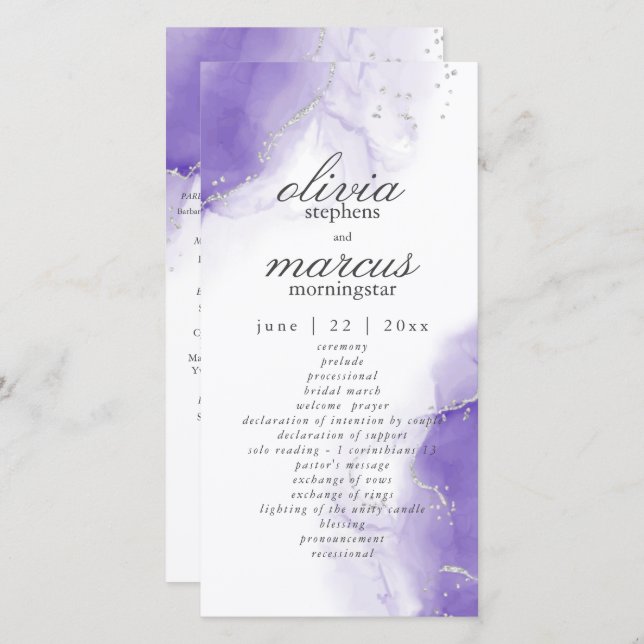 Programa Plata Amethyst Purple Script (Anverso / Reverso)