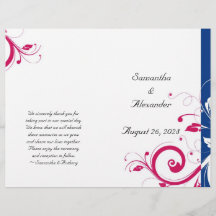 Programa plegable Royal Blue/Fuchsia Swirl