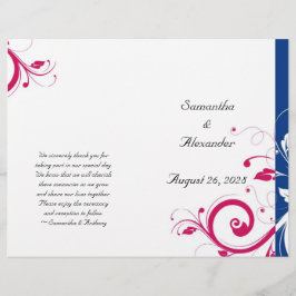 Programa plegable Royal Blue/Fuchsia Swirl