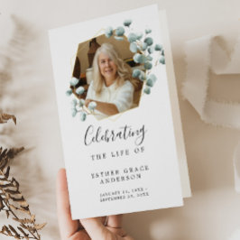 Programa plegado de celebración de la vida de fune