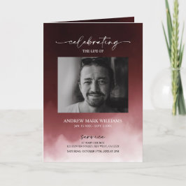 Programa plegado de la Orden de Funeral Rojo Oscur