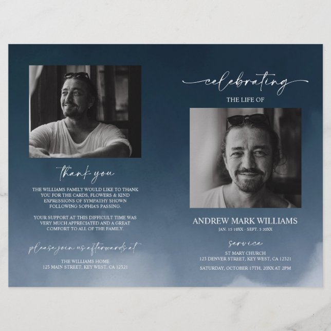 Programa plegado de la Orden Funeral de Servicio d (Anverso)