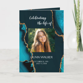 Programa plegado de pedido de servicio turquesa y