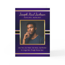 Programa plegado de Purple Gold Funeral Service