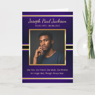 Programa plegado de Purple Gold Funeral Service