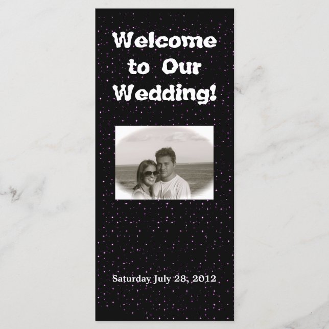 Programa Poema de bienvenida de boda (Anverso)