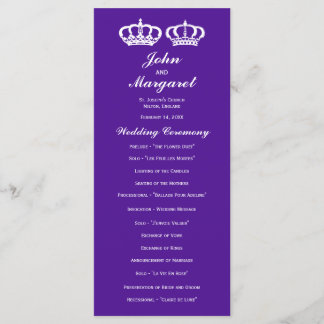 Programa Purple Royal Parple Wedding