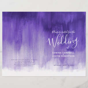 Programa púrpura ultravioleta del boda del arte