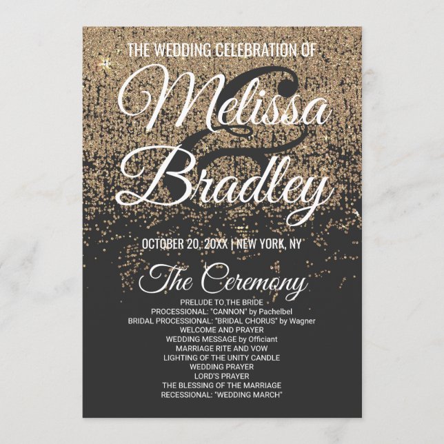 Programa Purpurina Gold Sparkles Black Program (Anverso)