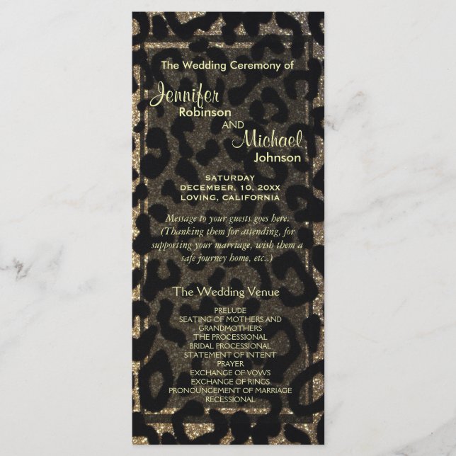 Programa Purpurina negro y oro (Anverso)