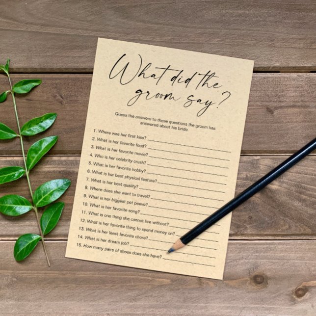 Programa ¿Qué dijo Groom del juego de la ducha de novia? (Subido por el creador)