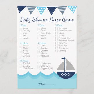 Programa ¿Qué hay en tu cartera? - Sailor Baby Shower Game