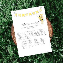 Programa ¿Quién es mi mami Game Teddy Bear Card