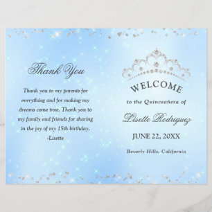Programa Quinceanera azul para bebés