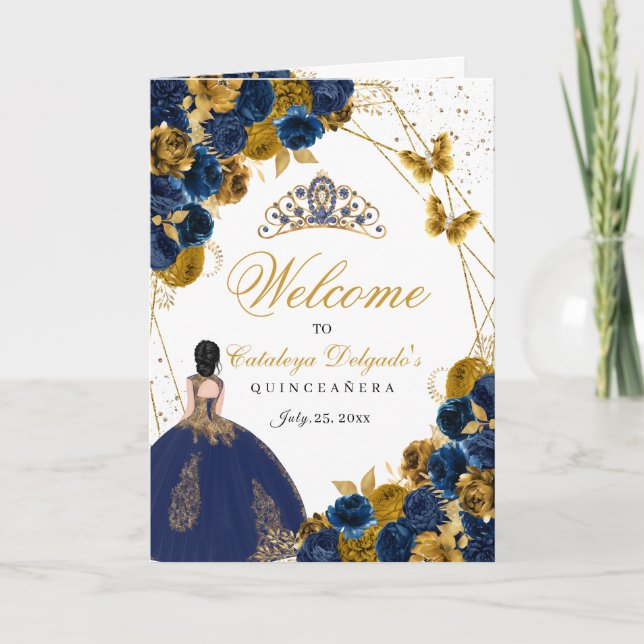 Programa Quinceanera de Mariposa Azul y Oro de Mar (Anverso)
