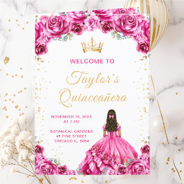Programa Quinceañera floral de princesa ardiente