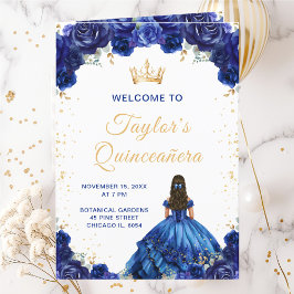 Programa Quinceañera Floral de Princesa Azul Oscur