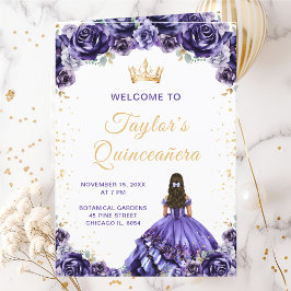 Programa Quinceañera Floral de Princesa Morada Osc