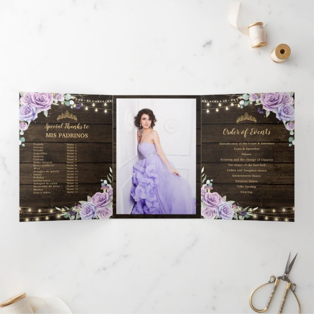 Programa Quinceañera Forestal Morado Encantado (Interior)