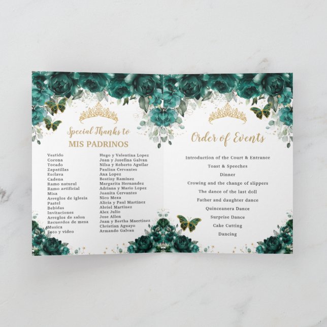Programa Quinceanera Princess Padrinos (Interior)