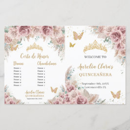 Programa Quinceañera Rubor Floral Pampas Padrinos