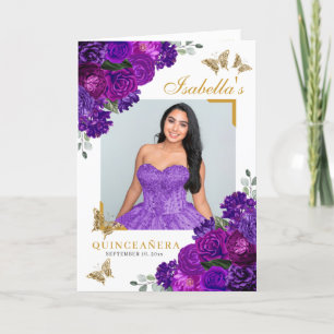 Programa Quinceanera Tiara Butterflies