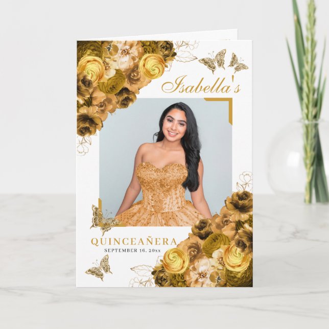 Programa Quinceanera Tiara Butterflies (Anverso)