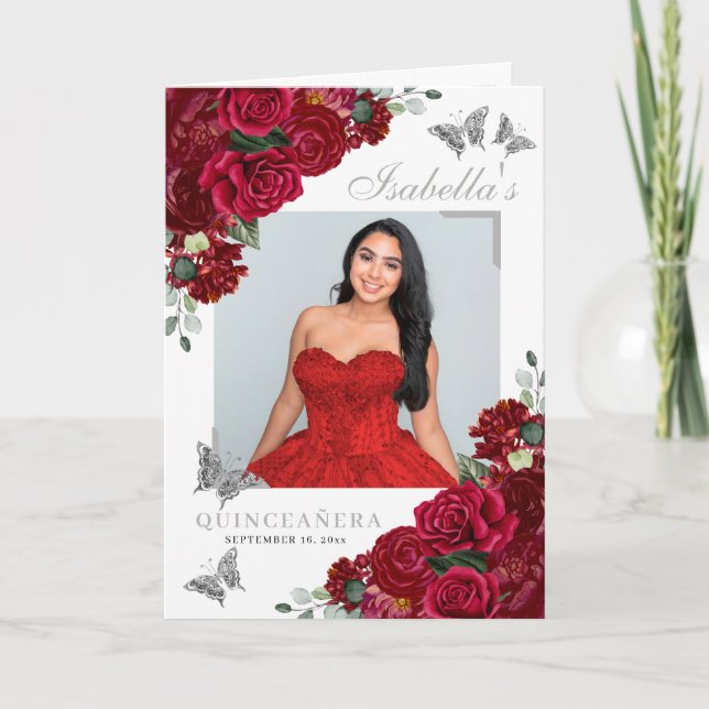 Programa Quinceanera Tiara Butterflies (Anverso)