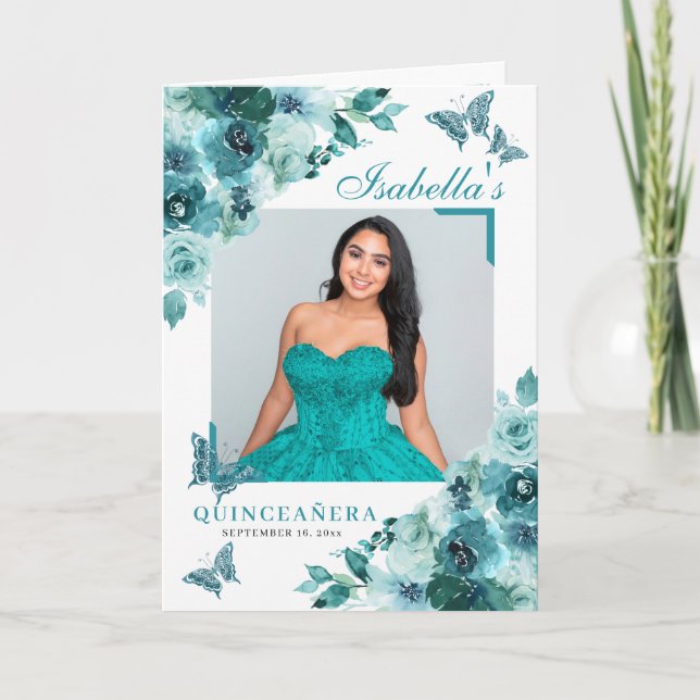 Programa Quinceanera Tiara Butterflies (Anverso)
