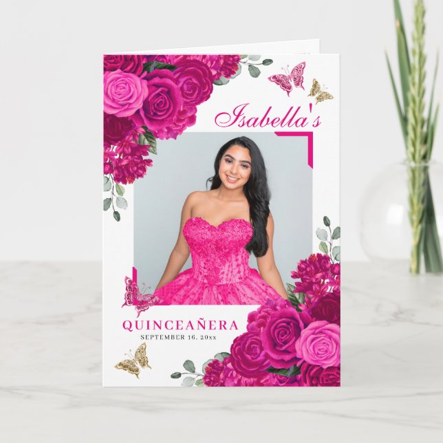 Programa Quinceanera Tiara Butterflies (Anverso)